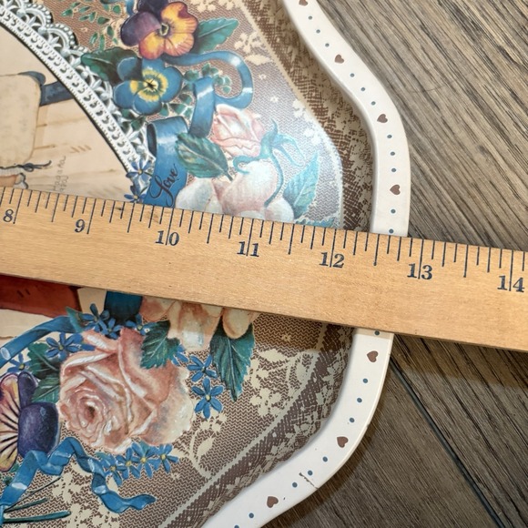 Vtg Jan Hagara 1987 Becky A Token Of Love Made In Hong Kong Tin Tray - Picture 7 of 7